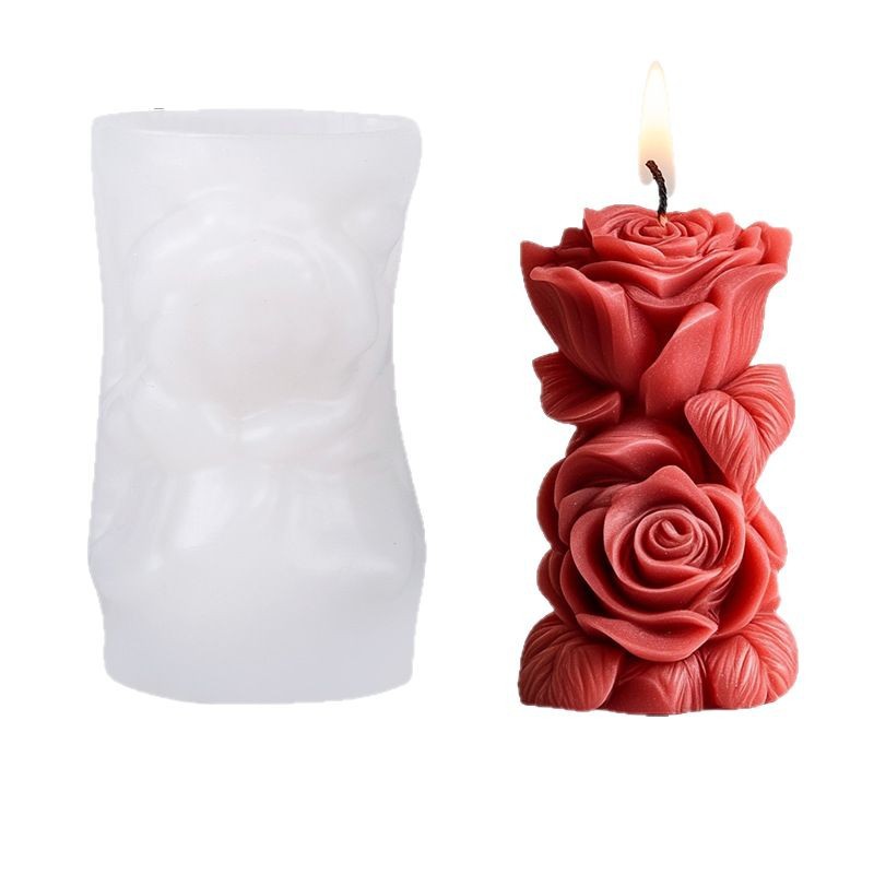 Candle Making Jelly - 3D Rose Flower Shaped Candle Silicone