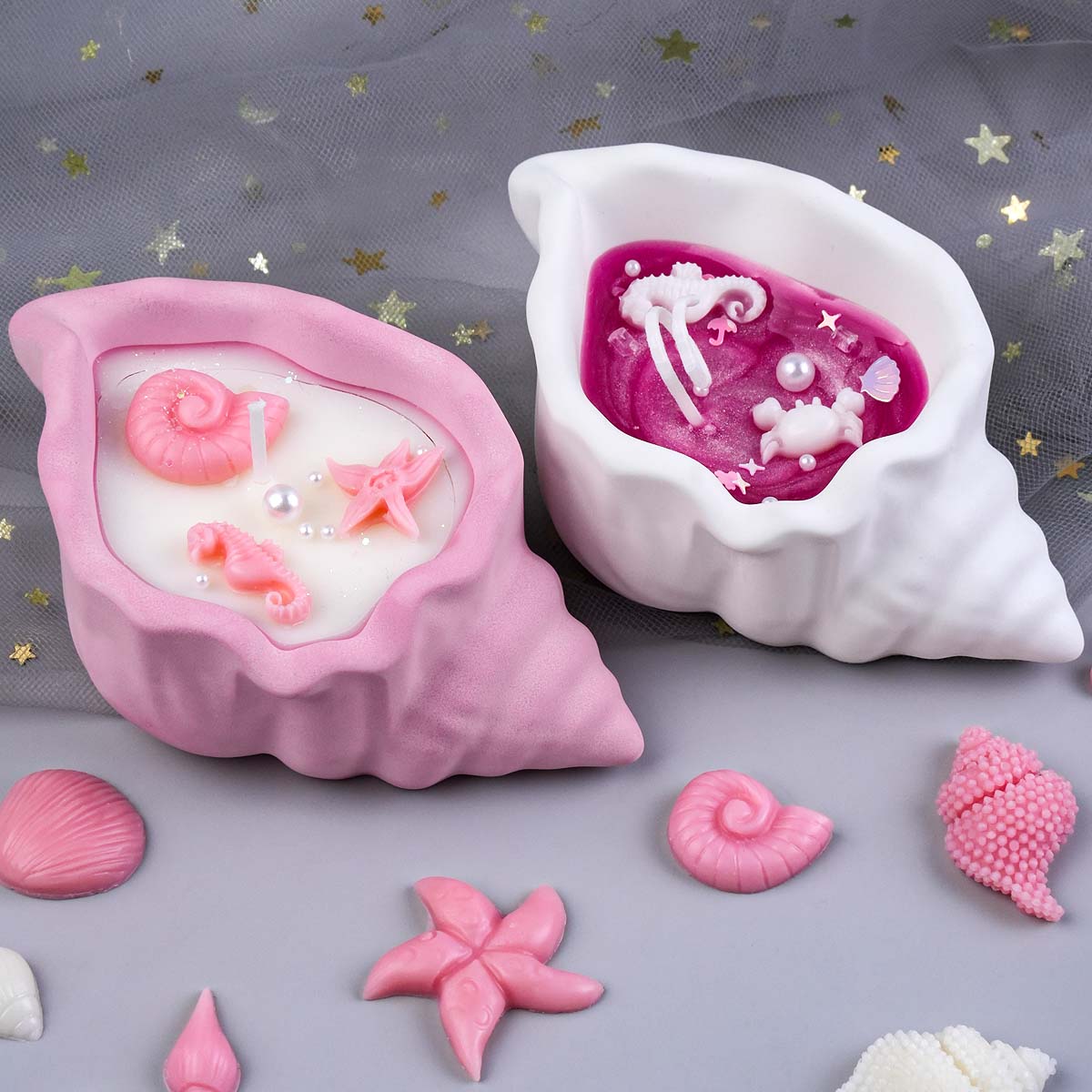 Candle Making Jelly - 3D Conch Shell Silicone Candle Mold