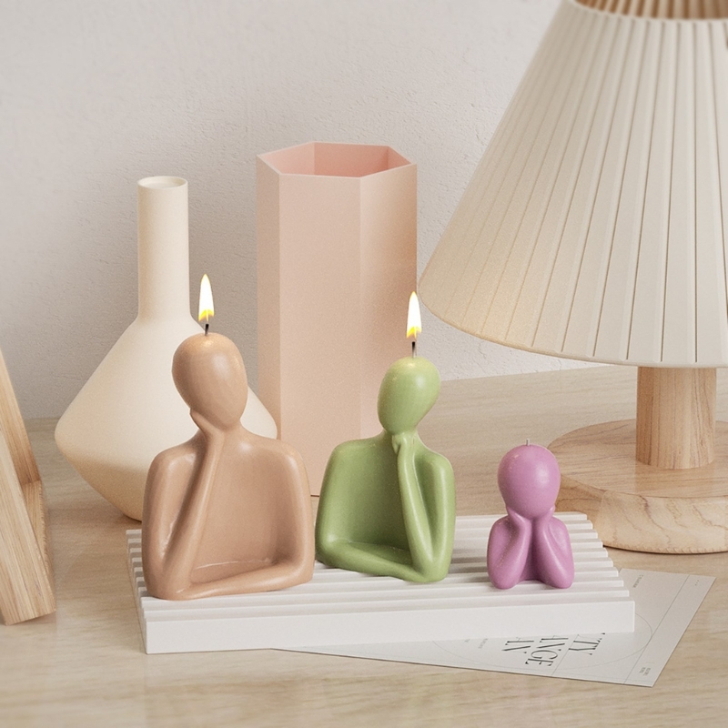Candle Making Factory - 3D Family Candle Silicone Molds Abstract
