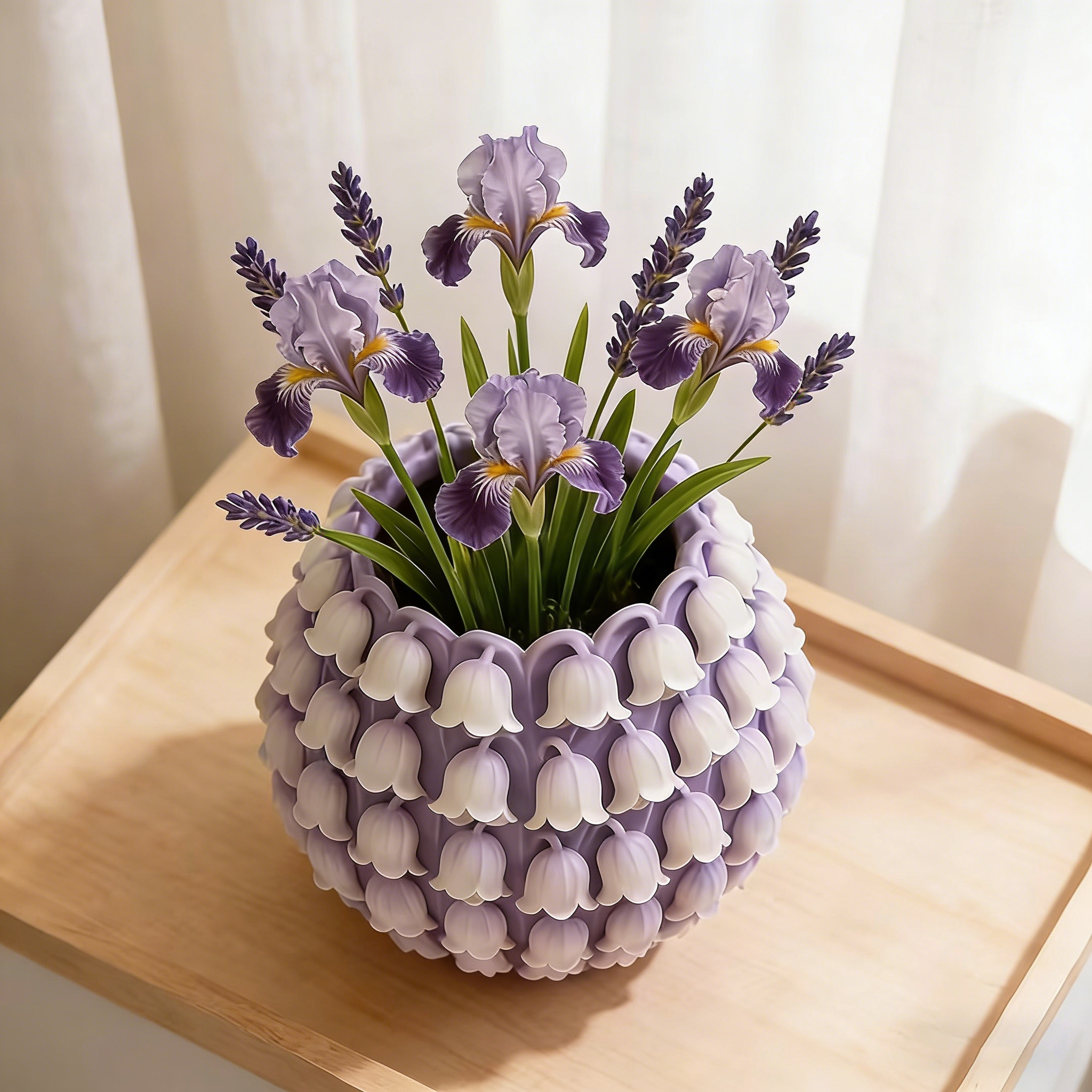 Candle Making Vessels - 3D Textured Flower Pot Silicone Mold,