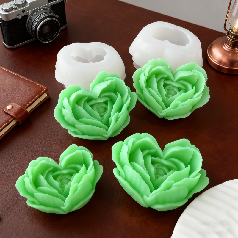 Candle Making Jelly - 3D Love Flower Silicone Mold DIY