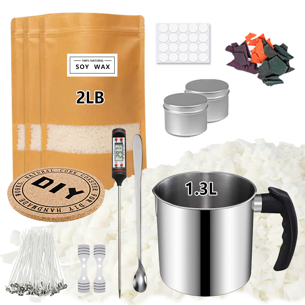 1LB/2LB Natural Soy Wax Candle - Candle Making Kit ulasan dan harga