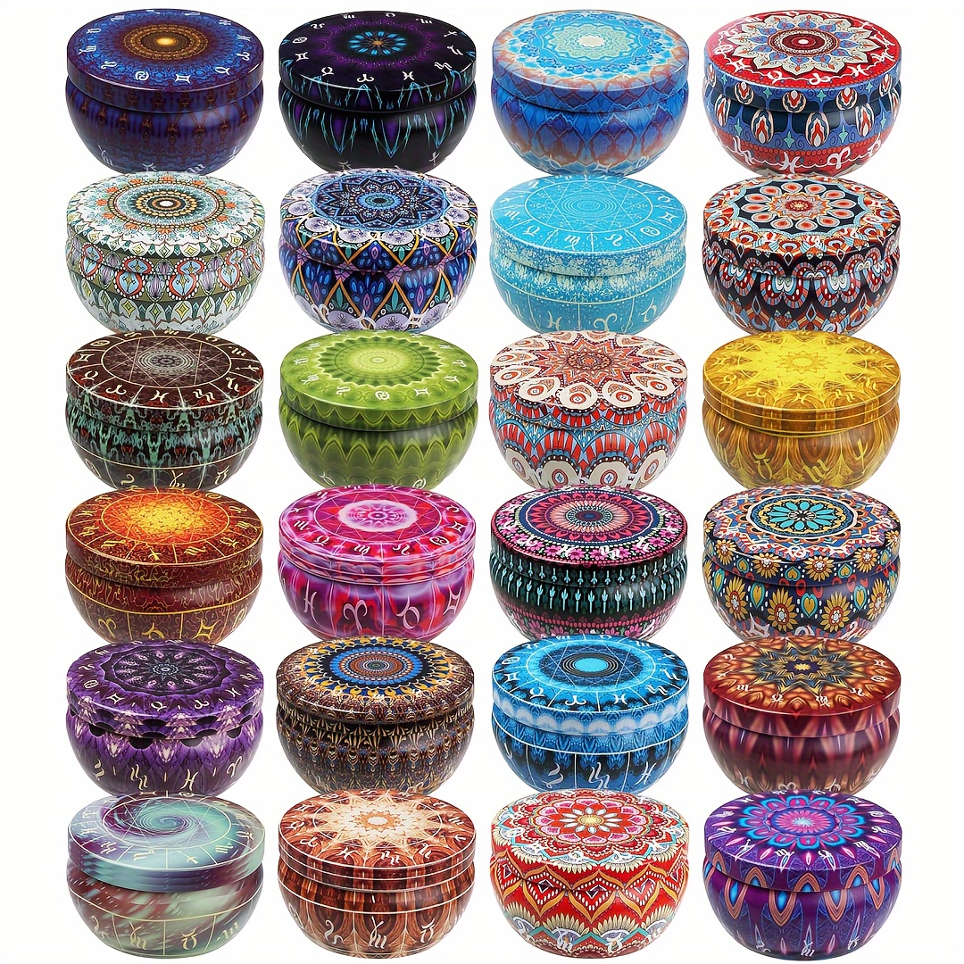 12pcs Premium Floral Printed C - Candle Making Vessels ulasan dan harga