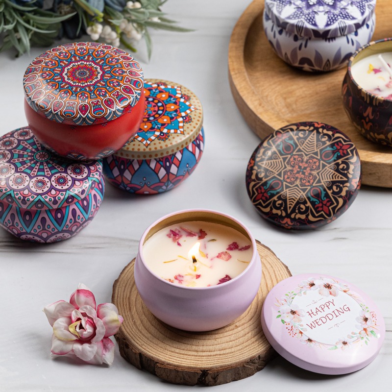 12pcs Premium Floral Printed C - Candle Making Vessels ulasan dan harga