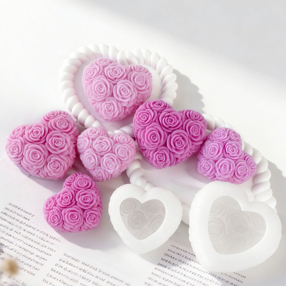New Heart Shape Rose Aromather - Candle Making Jelly ulasan dan harga