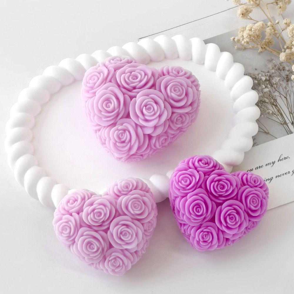 New Heart Shape Rose Aromather - Candle Making Jelly ulasan dan harga