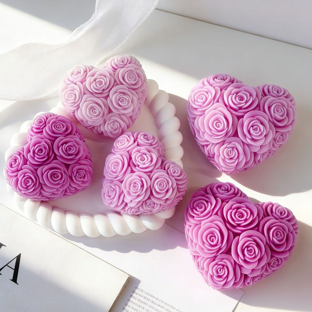 New Heart Shape Rose Aromather - Candle Making Jelly ulasan dan harga
