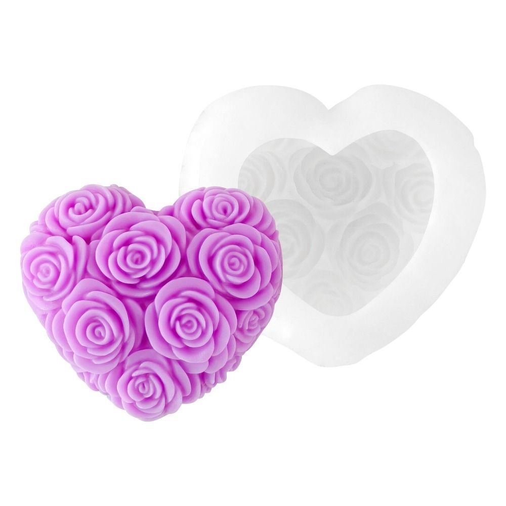 New Heart Shape Rose Aromather - Candle Making Jelly ulasan dan harga
