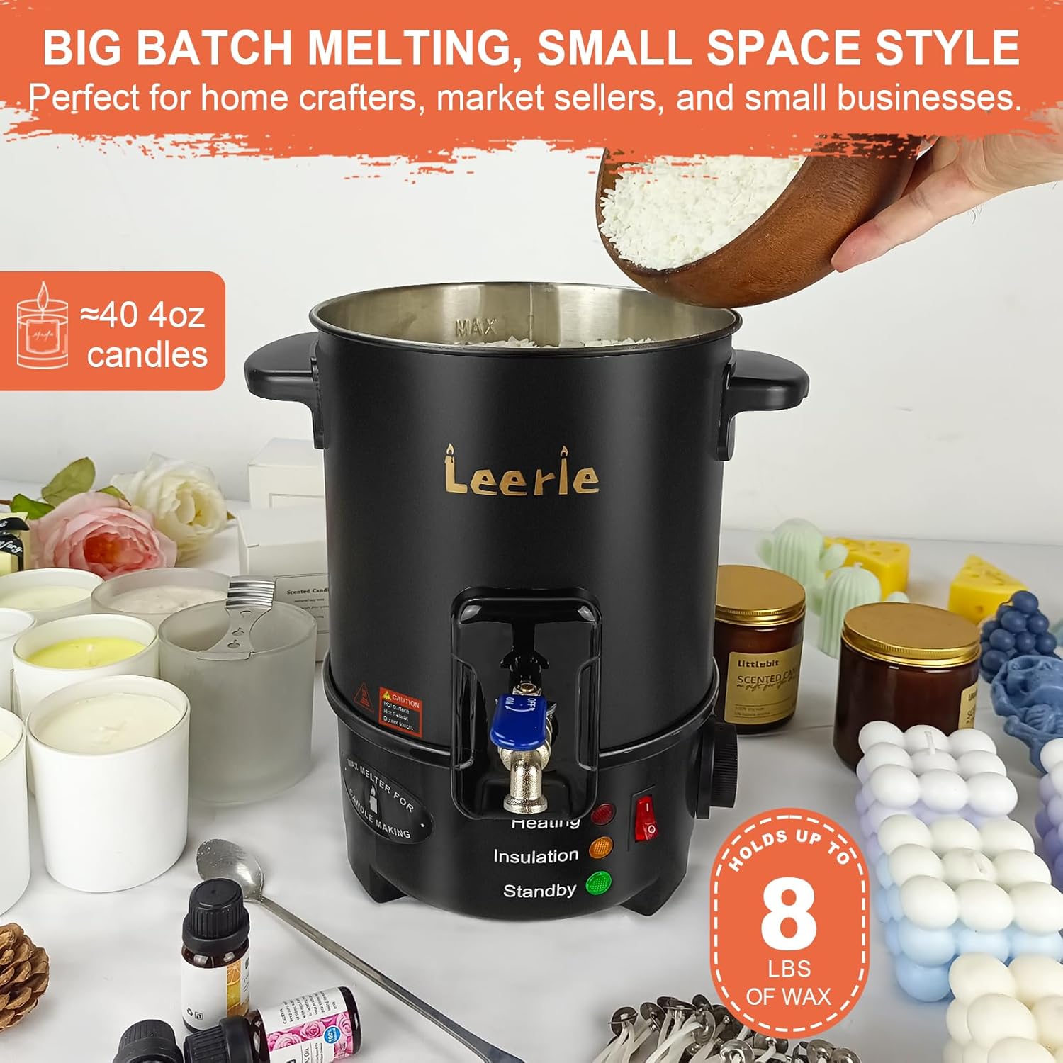 8Lbs Electric Wax Melter for C - Candle Making Kit ulasan dan harga