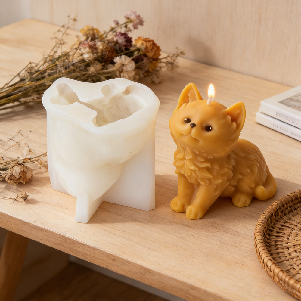 3D Cute Cat Silicone Candle Mo - Candle Making Jelly ulasan dan harga