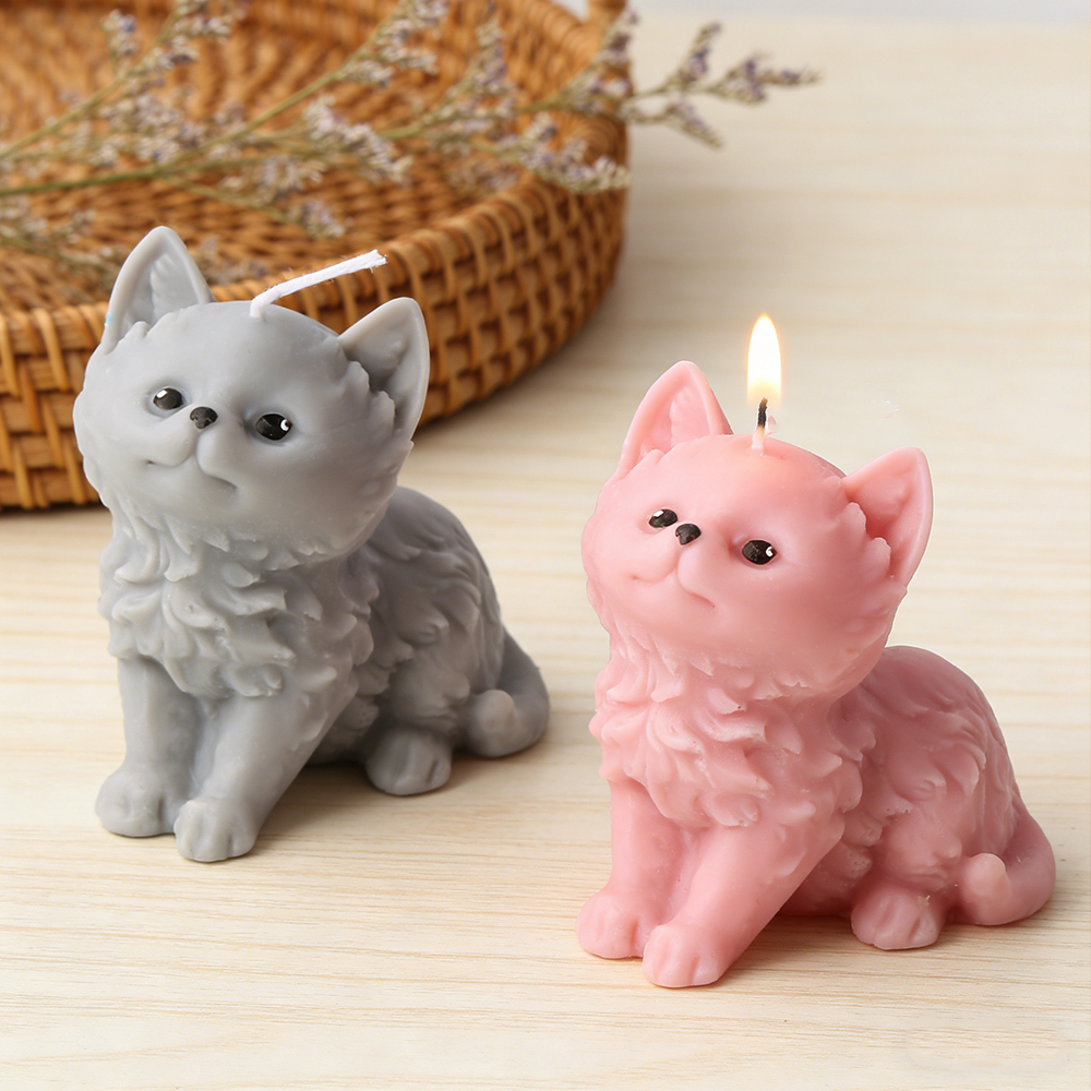 3D Cute Cat Silicone Candle Mo - Candle Making Jelly ulasan dan harga