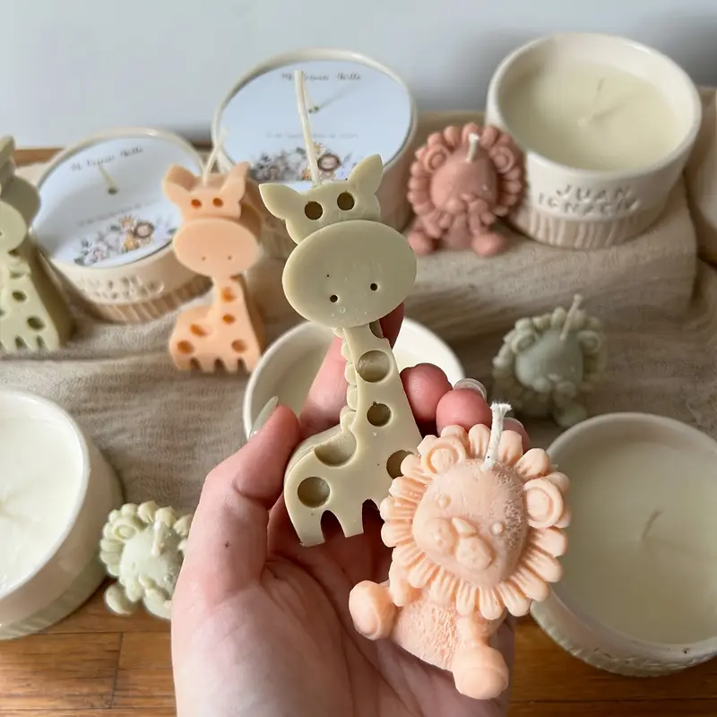 Cute Cartoon Lion & Giraffe Sc - Candle Making Jelly ulasan dan harga