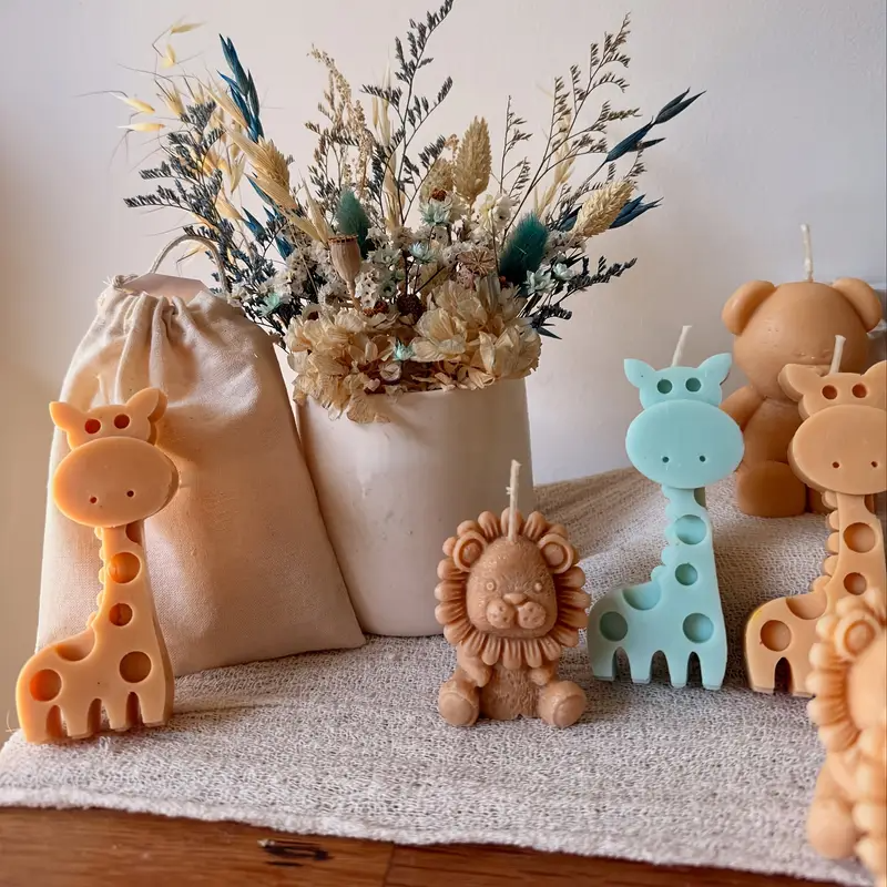 Cute Cartoon Lion & Giraffe Sc - Candle Making Jelly ulasan dan harga