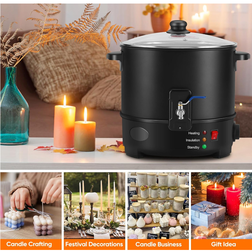 6L Small  Wax Melter Paraffin  - Candle Making Kit ulasan dan harga