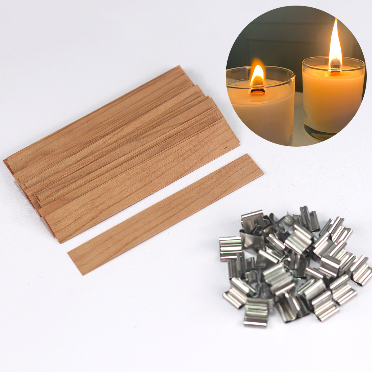 30Pcs Wooden Candle Wicks Set  - Candle Making Vessels ulasan dan harga