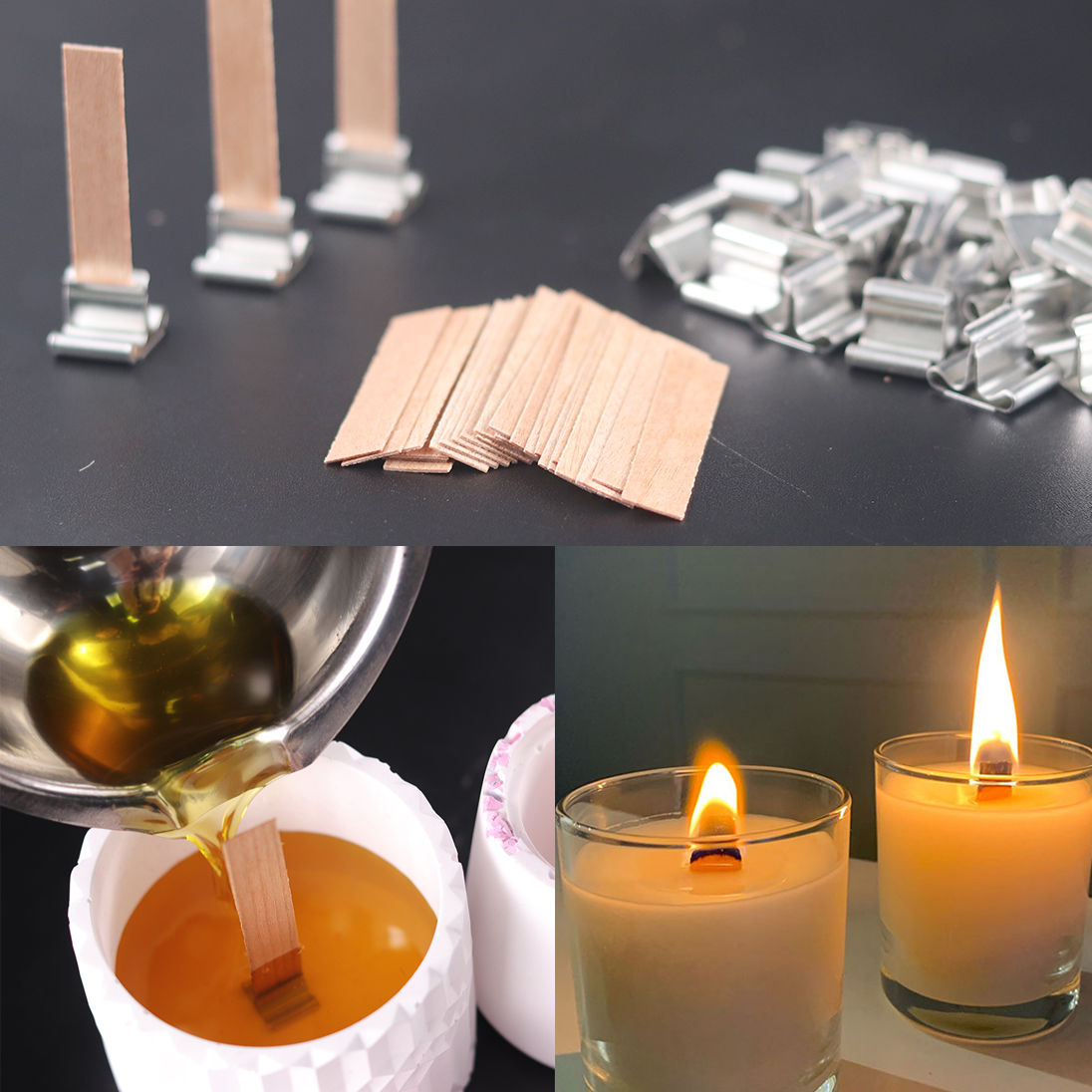 30Pcs Wooden Candle Wicks Set  - Candle Making Vessels ulasan dan harga