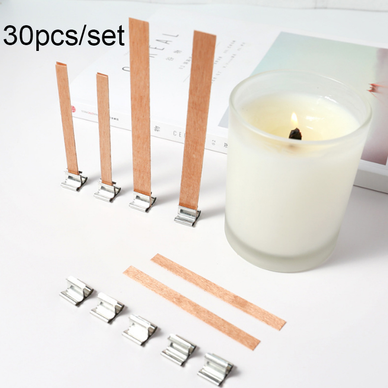 30Pcs Wooden Candle Wicks Set  - Candle Making Vessels ulasan dan harga