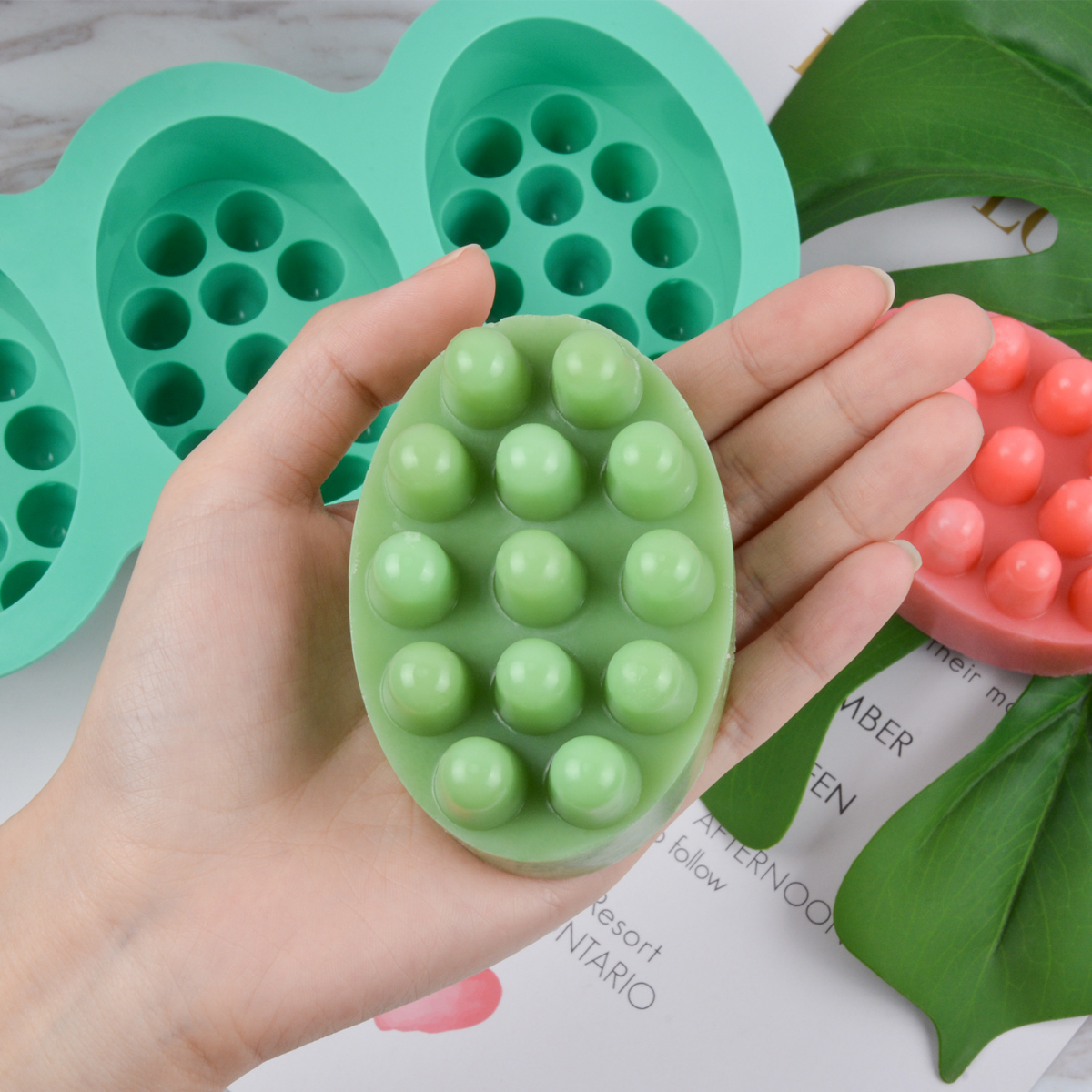 4 Hole Oval Massage Soap Silic - Candle Making Kit ulasan dan harga