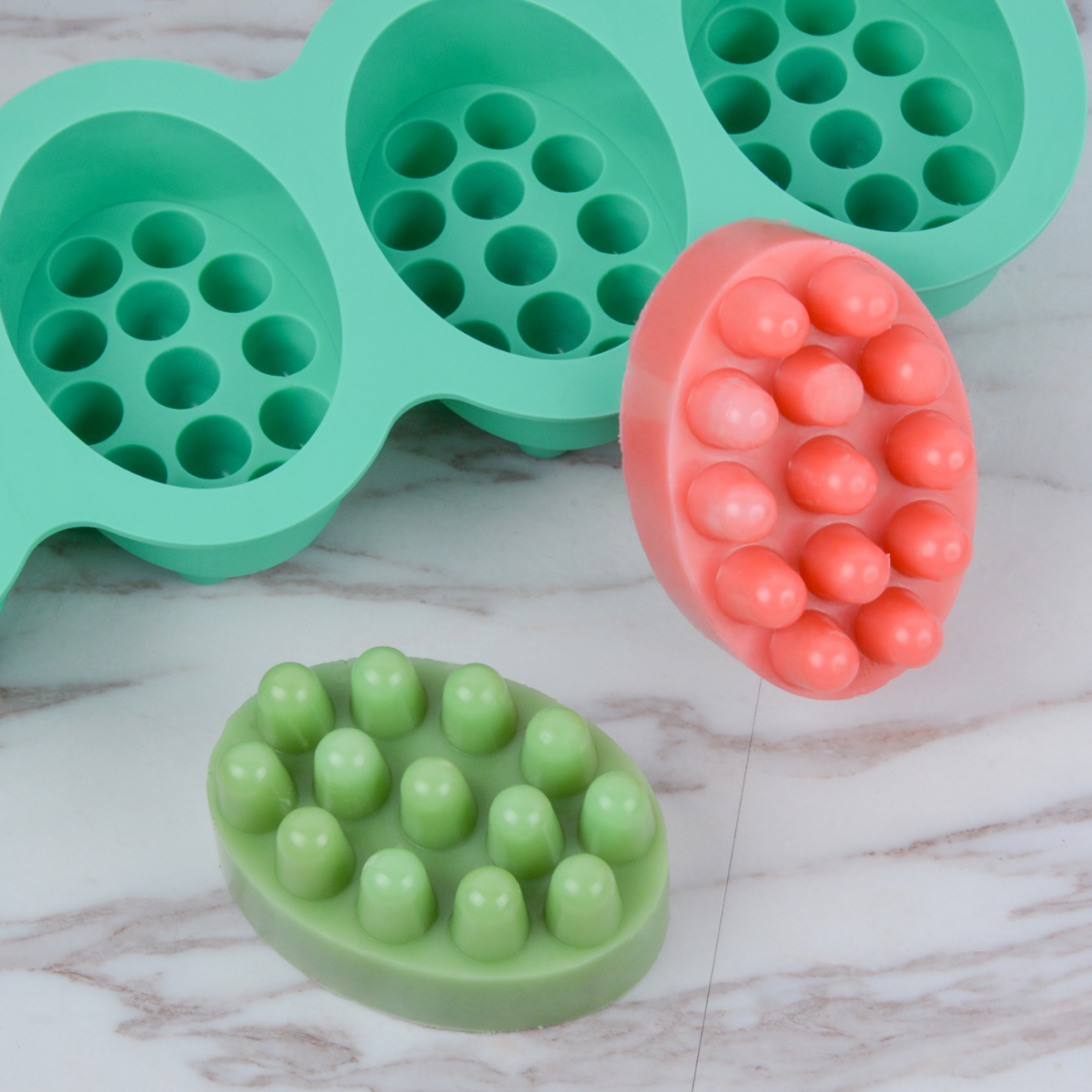 4 Hole Oval Massage Soap Silic - Candle Making Kit ulasan dan harga