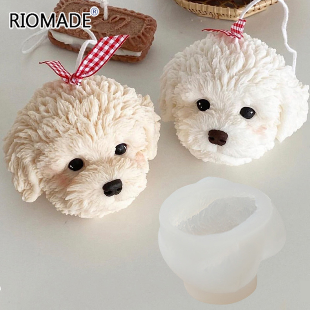 Teddy Dog Head Candle Mold Cut - Candle Making Jelly ulasan dan harga