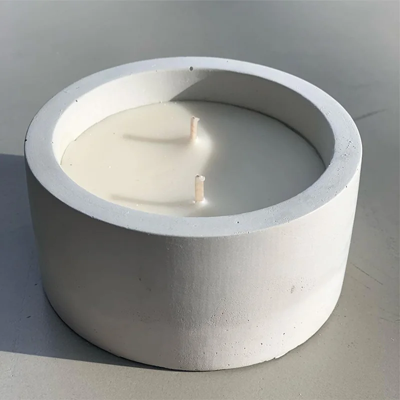 3 Sizes Round Cement Concrete  - Candle Making Vessels ulasan dan harga